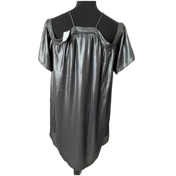 New ~ LOFT ~ Shimmer Cold Shoulder Cami Swing Tunic/ Mini ~ sz S - Picture 2 of 9